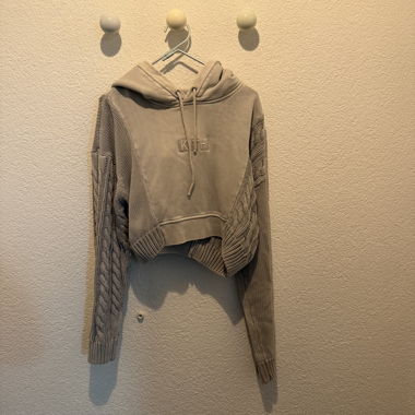 Grey Kith cropped hoodie