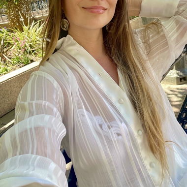 Sheer long Zara blouse