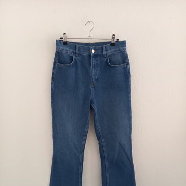 Cropped Kick-Flare Jeans