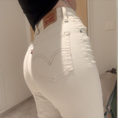 Jeans Levi's beige a vita alta