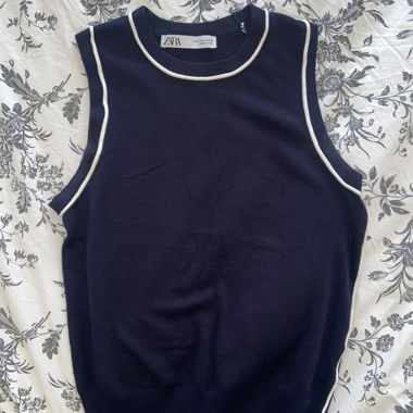 Débardeur Zara bleu marine très doux