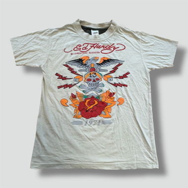 Ed Hardy vintage skull graphic rhinestones tee