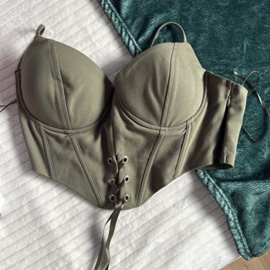 Haut corset vert marine
