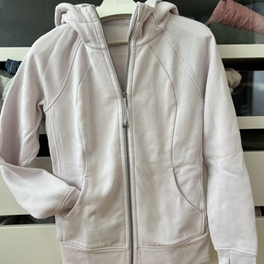 Felpa con cappuccio Lululemon rosa chiaro, Taglia 8