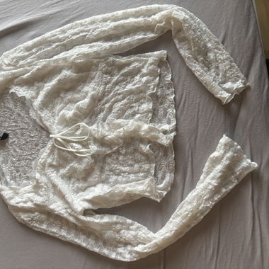 Blouse en dentelle blanche FP SISTER XL