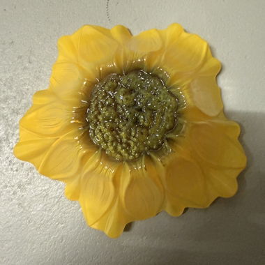 Gelbe Walther-Glas Sonnenblumen-Schale