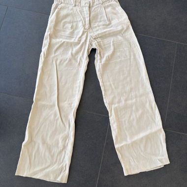 Pantalon en tissu beige / pantalon de costume