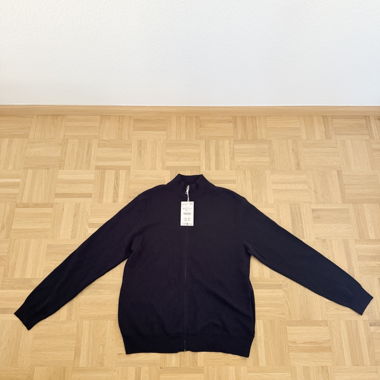 Dunkelblaue Strickjacke Zara