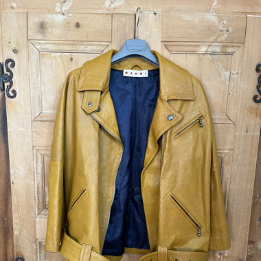 Marni Lederjacke Oversized