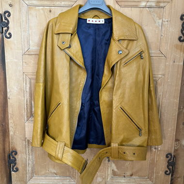 Marni Lederjacke Oversized