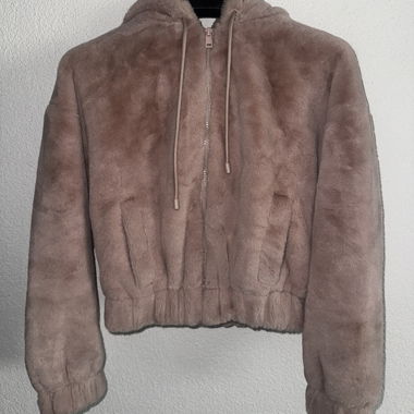 Jacke flauschig Grösse S rosa