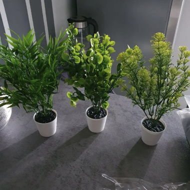 Three-Piece Artificial Plants