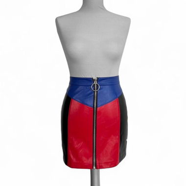 PLEATHER RACER SKIRT