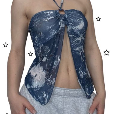 Blaues top y2k