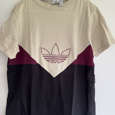 Adidas T-Shirt beige/schwarz