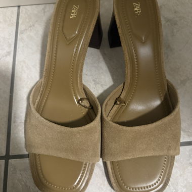 ZARA Block-Heel Sandals