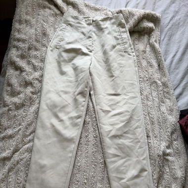 Pantalon beige taille haute