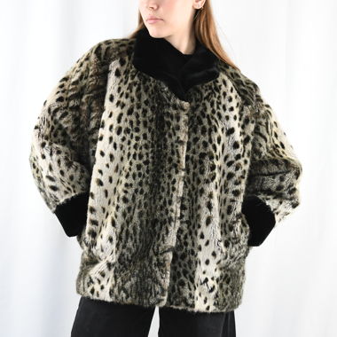 Cappotto vintage in ecopelliccia