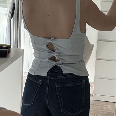Zara Top weiss mit Trägern