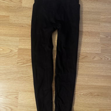 Leggings neri a coste