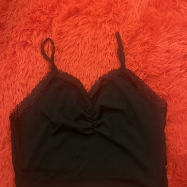 Black lace tank top