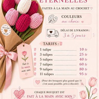 Crochet Tulip Bouquet