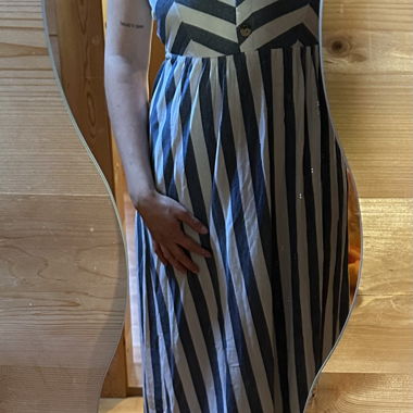 Striped Spaghetti Strap Dress