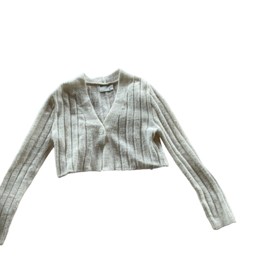 Cute white cropped cardigan