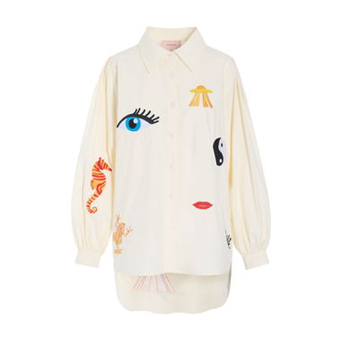 Hunkøn Sasha - Oversized Blouse with Embroidery