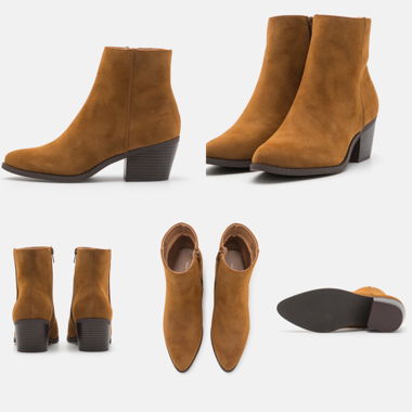 Bottes Anna field simili daim