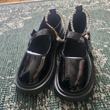Chaussures Mary Janes à plateforme noire