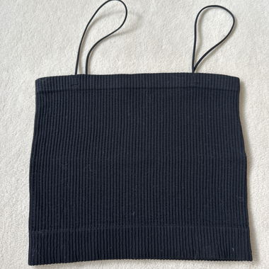 Schwarzes Crop-Top