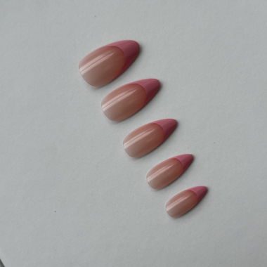 Unghie press on pink french
