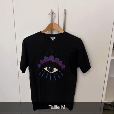 T-shirt nero Kenzo taglia M con motivo occhio