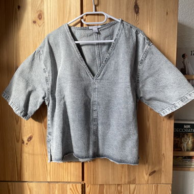 Grey Denim Top AMISU