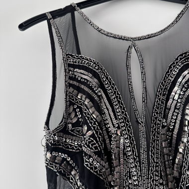 Besticktes Pailetten Kleid