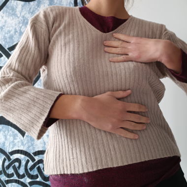 Beiger Strickpulli