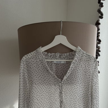 Na-kd durchsichtige Bluse mit Punkten, Grösse 38