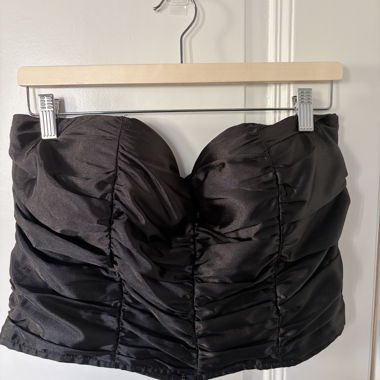 Schwarzes Corset-Bustier-Top