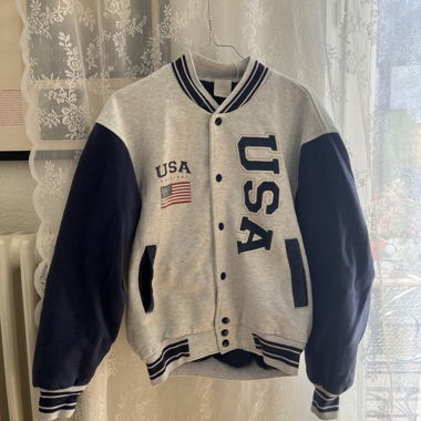 Giacca Teddy Vintage “Bomber” USA grigia
