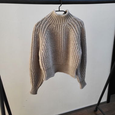 H&M Grobstrickpullover beige S