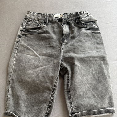 Short in jeans grigio