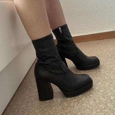 Bottines à plateforme noires