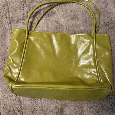 Grüne Leder-Handtasche