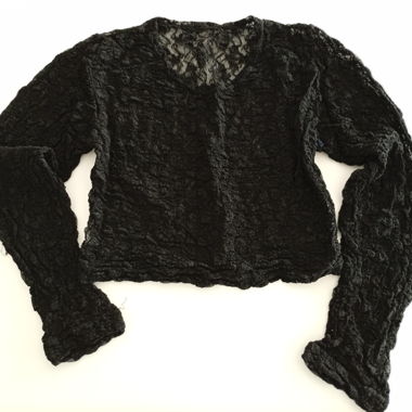 Black lace long sleeve top