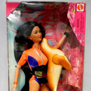1996 Mattel Ocean Friends Barbie Kira mit Seehund