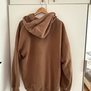 Felpa con zip marrone