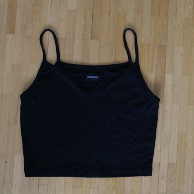 schwarzes Croptop