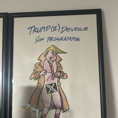 Dessin encadré Trump