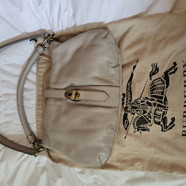 Burberry buffalo leather shoulder bag